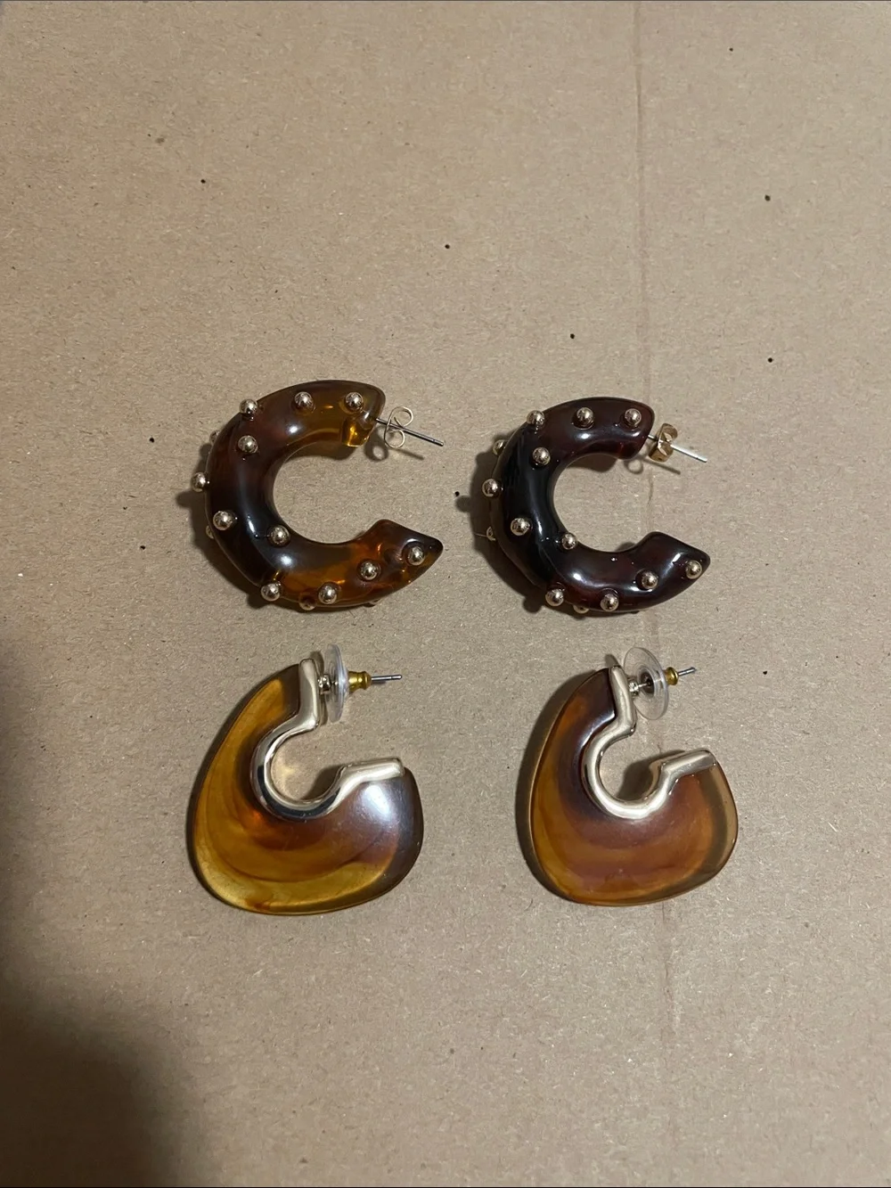 Free People Urban Tortoise Shell & Gold-Tone Multi-Style Earring Bundle Set